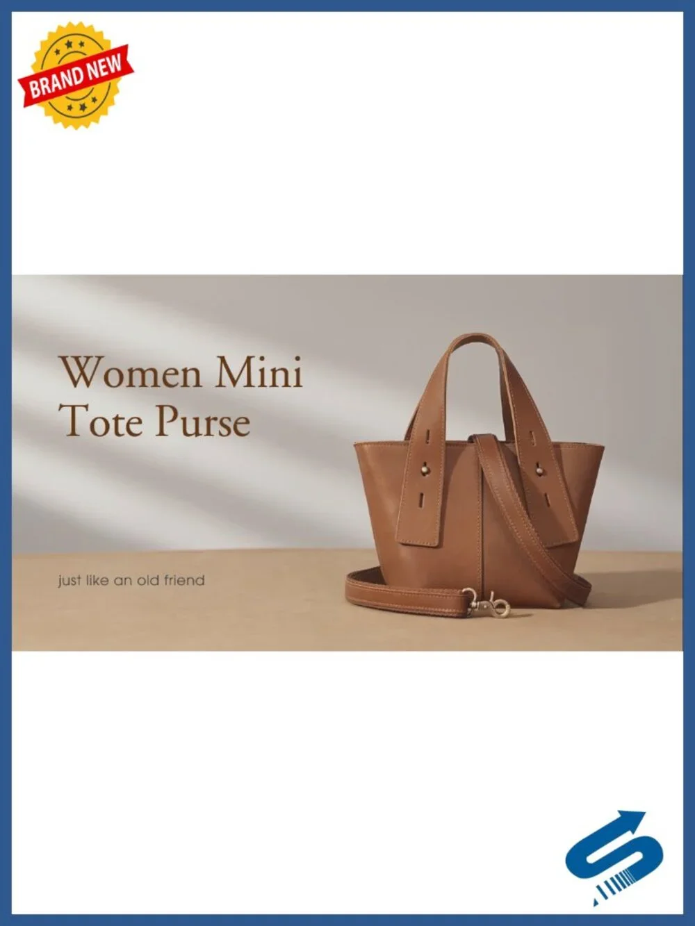 Full Grain Leather Mini Crossbody Top Handle Satchel Bag with Adjustable Strap